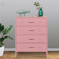 Meuble de rangement en acier au design moderne personnalisé, avec quatre tiroirs, table de toilette, organisateur polyvalent en métal pour salon
