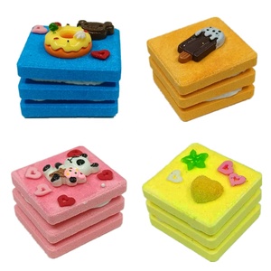 Bombes <span class=keywords><strong>de</strong></span> <span class=keywords><strong>bain</strong></span> artisanales populaires aux ingrédients naturels, biologiques, mignonnes pour enfants, riches en bulles, en forme <span class=keywords><strong>de</strong></span> biscuits sandwich - Product Image 3