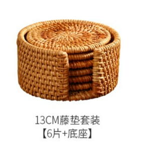 จานหวายสานด้วยมือธรรมชาติสำหรับเก็บผัก - Product Image 1