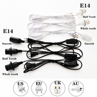 Support de lampe E14 avec cordon d'alimentation de 1,8 m et prise EU/US/AU/UK, douille de base de lampe, tête de suspension LED avec interrupteur 303 et câble d'extension