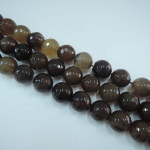 <span class=keywords><strong>Agata</strong></span> <span class=keywords><strong>Marrone</strong></span> 14 mm, Pietra Naturale per Creazione di Gioielli Fai-da-Te - Product Image 1