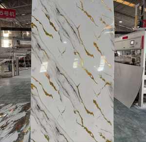 Panneaux muraux modernes en <span class=keywords><strong>PVC</strong></span> imitation marbre, épaisseur 3 mm, revêtement UV, imperméables et ignifuges, pour chambre à coucher, salon, hôtel, extérieur - Product Image 4