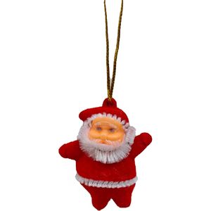 Ensemble de 6 ornements de sapin de Noël de luxe suspendus en forme de wapiti Décorations parfaites pour les fêtes mettant en vedette le Père Noël - Product Image 2