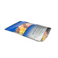 Pochette à fermeture éclair avec fenêtre transparente à encoche déchirable et trou de suspension pour le stockage des aliments et l'emballage d'affichage