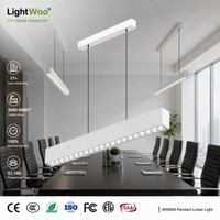 Plafonnier LED linéaire intelligent de type grille, anti-éblouissement UGR9, 3 températures de couleur, dimmable, éclairage haut/bas, protection oculaire, pour bureaux et espaces commerciaux
