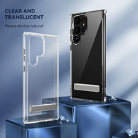 Étui Transparent antichoc mince pour téléphone portable, sacs et étuis pour Samsung S23 Ultra avec support