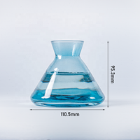 Bouteille de diffuseur de chambre en verre de couleur gris bleu blanc vide à large bouche de style européen antique de luxe