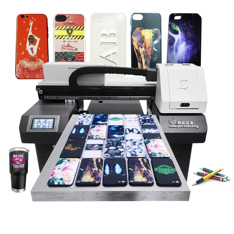 CJ Hot sale A2 badge machine to print on pens books usb golf ball A2 uv flatbed printer