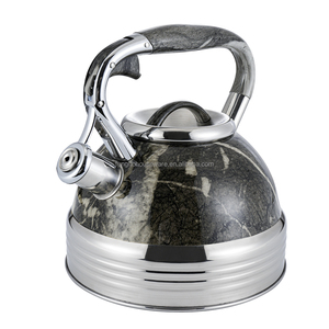 Hervidor de <span class=keywords><strong>agua</strong></span> silbante de acero inoxidable de diseño Retro moderno 2.8L tetera de Metal baquelita viaje Camping <span class=keywords><strong>precio</strong></span> de fábrica gran oferta - Product Image 2
