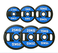 Plaques de poids revêtues de PVC, codées par couleur, antidérapantes et résistantes aux chutes, plaques de musculation pour la maison, pour squats, développés couchés et musculation
