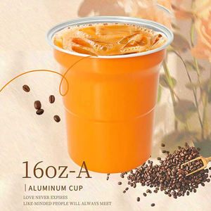 Mug à café jetable en aluminium personnalisé, grande capacité, écologique et recyclable, pour le camping et les boissons froides - Product Image 1