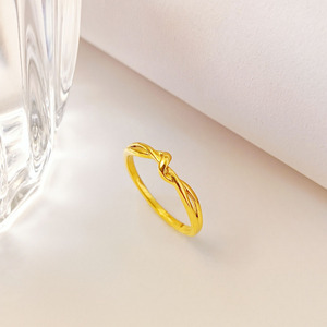 Anillo de Oro Diseño Lujo Moda Estilo Popular Estilo Ins Acero Inoxidable Anillo Abierto Color 18K Anillo de Joyería Chapado en Oro - Product Image 2
