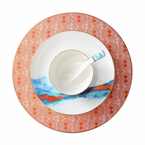 Vaisselle de table en porcelaine fine Jingciren Boutique, comprenant un bol doré et un ensemble de vaisselle pour régime alimentaire, fournitures hôtelières, emballage élégant en coffret cadeau - Product Image 5