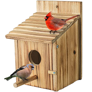 บ้านนกป่ากล่องบ้านนก2รูแขวนสำหรับบ้านนกกลางแจ้งบ้านนก - Product Image 1