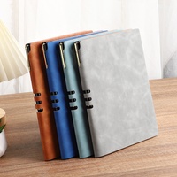 Carnet de notes professionnel A5 simple, personnalisable avec logo, pour réunions d'entreprise, en cuir PU, avec emplacement pour stylo, 100 feuilles, promotionnel avec dorure à chaud