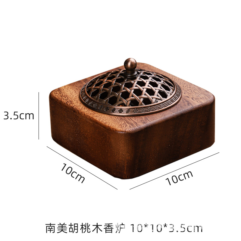South American walnut incense burner box
