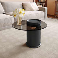 Nouvelle Table Basse Carrée Moderne et Simple pour Salon, Idéale Appartement, Style Tendance, Réglable, Garantie 1 An, en Bois