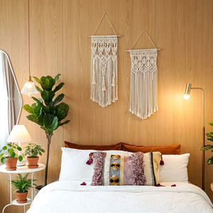 Tapiz de Macramé Hecho a Mano, Ecológico, de Cuerda de Algodón, Estilo Boho, para Decoración del Hogar, Dormitorio, Sala de Estar, Regalo de Cumpleaños - Product Image 6