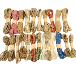 Jute Linten Jute Lint Natuurlijke Jute Touw Decoratieve Twisted String Voor Gift Wikkelen Ambachten Wedding Party Home Decoration