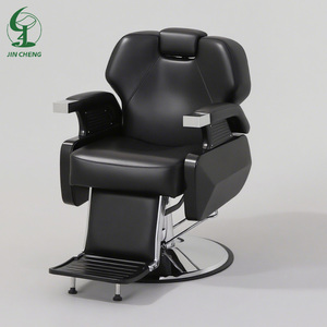 JINCHENG Sillas <span class=keywords><strong>Peluqueria</strong></span> Cadeira De Barbeiro Bomba Hidráulica Profesional Todo Negro Cuero Sintético Salón Peluquería Silla - Product Image 1