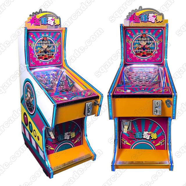 Coin Operated  Arcade Pinball Game Machine for Adult 5 Balls Flipper Machine Pinball Game Machine