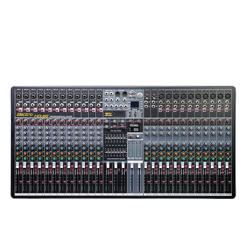プロフェッショナルサウンドミキサー 36チャンネルモノ 48V USB