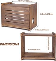 Support de stockage mural en bois massif étagère de routeur support de projecteur gestion des câbles Hider pour Modem câble multiprise nécessite un assemblage