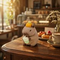 Pastel de Mousse con Forma de Capibara al por Mayor, Sabor Caramelo y Chocolate, Postre Congelado en Caja, OEM Personalizado con Forma de Animal para Panadería y Fiestas