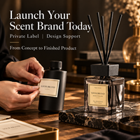 Diffuseur carré en verre à bâtonnets de rotin parfumés, sans flamme, écologique et sûr, pour la maison, la salle de bain et le bureau