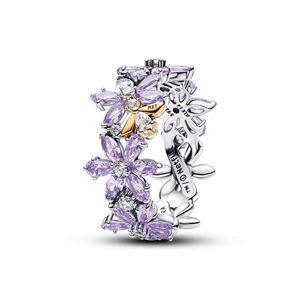 Anillo <span class=keywords><strong>de</strong></span> Plata Pura Pan Family, Nuevo Estilo, Simple, con Flores y Mariposas, Ligero y Lujoso, Accesorio <span class=keywords><strong>de</strong></span> Lujo, Regalo <span class=keywords><strong>de</strong></span> Cumpleaños y Año Nuevo - Product Image 2