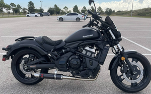 Siège de moto pour <span class=keywords><strong>Kawasaki</strong></span> <span class=keywords><strong>Vulcan</strong></span> <span class=keywords><strong>S</strong></span> 650 VN650 EN650, siège double en cuir noir de remplacement 2015-2023 - Product Image 4