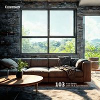 Ventanas Corredizas Horizontales con Rotura de Puente Térmico, Aleación de Aluminio, Tamaño Personalizado, Doble Acristalamiento, Impermeables, Minimalistas