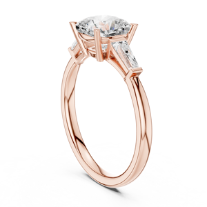 Bague minimaliste en or 14Kt 18Kt 22Kt avec diamant créé en laboratoire pour femme, plaquée rhodium, bague de fiançailles et de mariage, design de bijoux fins - Product Image 1