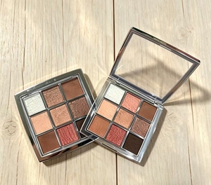 Paleta de sombras de ojos de 9 colores efecto perla, tonos tierra y nude, larga duración, textura suave, estilo Net Red. - Product Image 4