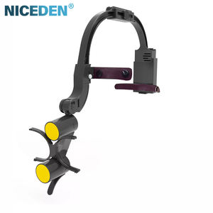 Gratis 2 Batterij Tandheelkundige Vergrootglas Koplamp Binoculaire Loupes Lamp Optivisor Led Professional - Product Image 1
