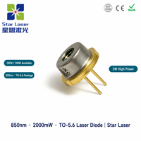 Diode laser VCSEL haute puissance LXU LXU8502WG 850nm 2000mW avec capuchon de fenêtre TO5.6 pour capteur 3D de scan facial