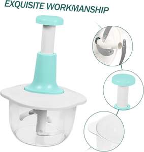 Picadoras manuales de verduras al por mayor, tipo prensa, cortadores de carne y ajo para el hogar, batidoras, procesadores de alimentos mini para cocina - Product Image 2