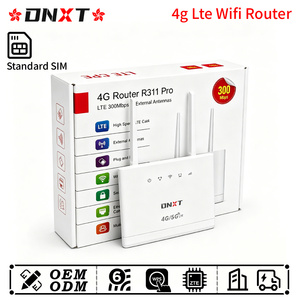 เราเตอร์ DNXT 4g LTE Cat4 2.4GHz wifi 6 รองรับ WAN/LAN DC&12V/1A ใส่ซิม 4g lte ความเร็ว 300Mbps รองรับ WPS ใช้ซิม 4g สำหรับทำงาน - Product Image 1