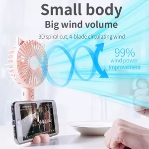 Custom Logo USB Handheld <b>Three</b>-Speed Bladeless Electric Air Cooling Fan for Outdoor Use in Hotels and RVs - Product Image 3
