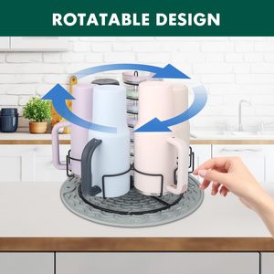 Organizador de Botellas de Agua, Escurridor para Vasos Stanley de 40 oz, Giratorio 360°, para Vasos Stanley, Owala, Yeti, Simple y Moderno - Product Image 6