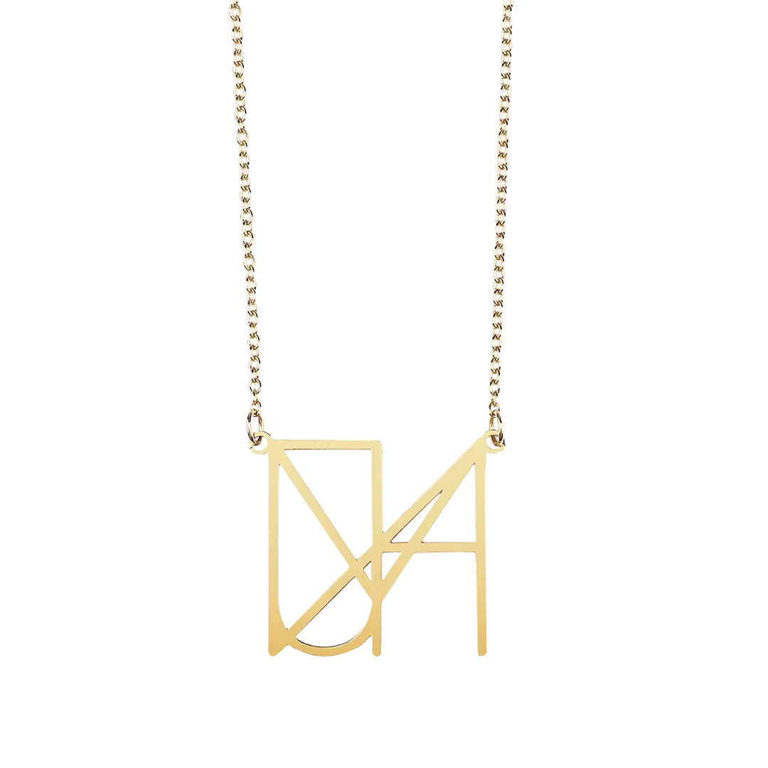 Custom Personalized Fashion Jewelry Stainless Steel Monogram Name Necklace