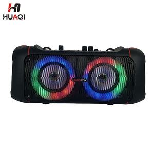 Bocina Karaoke Portátil Económica Estéreo de 4 Pulgadas con Altavoces Dobles, 2400 mAh, Resistente al Agua IPX2, Iluminación LED RGB para Uso Urbano - Product Image 1
