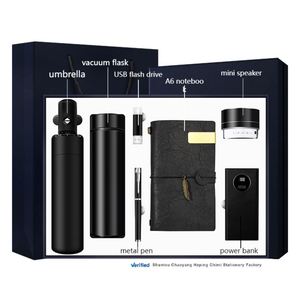 Set de Regalo 7 en 1 Personalizado: Paraguas Promocional, Termo, Memoria USB, Bolígrafo, Altavoz, Cuaderno A6 y Batería Externa - Product Image 1