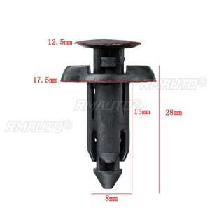 50pcs 8mm Car Door <b>Trim</b> Panel <b>Clips</b> Auto Door Panel Push Rivet Fastener Retainer Universal for Toyota/Honda - Product Image 6