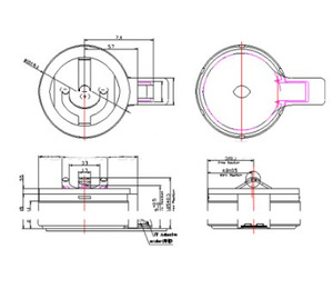 Metralla plana para teléfono móvil, <span class=keywords><strong>motor</strong></span> de microvibración de 3v CC, 0625 pulsos, 0834, dedal lineal - Product Image 5