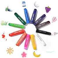 Crayón de pintura de secado rápido, no tóxico, 12 colores, venta al por mayor, nuevo diseño