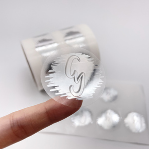 Impresión digital Vinilo PET Lámina plateada Transparente Impermeable Cosmético Logo Pegatinas personalizadas - Product Image 5