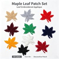Maple Leaf Patch Set Blad Geborduurde Applicatie 10 Kleuren Strijkbare Decoratieve Patch voor Kleding Jurken Jeans Rugzak DIY Knutselwerk