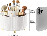 Support de Rangement Rotatif à 360° en Plastique pour Pinceaux de Maquillage et Soins de la Peau, Idéal pour Coiffeuse et Comptoir de Salle de Bain (Vente en Gros)
