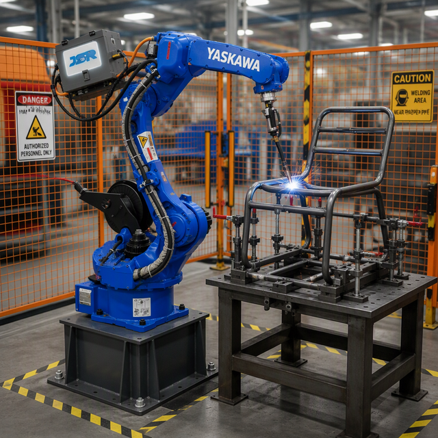 Stainless Steel Articulated Welding  Industrial with Yaskawa AR1440 6 Axis Welding Robot with Software MOTOSIM